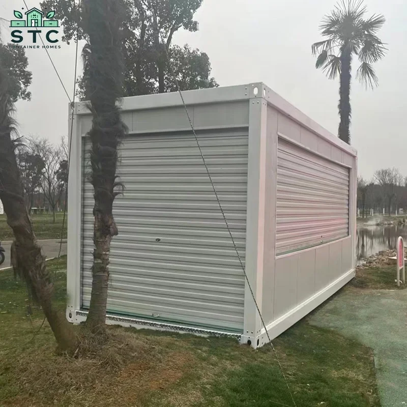 20 40 Foot Detachable Prefabricated Office Container Homes Movable Prefab Container Flat Pack House with Garage