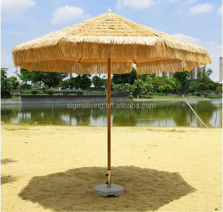 Outdoor beach umbrella banana thatch umbrella parasol garden sun hanging umbrella