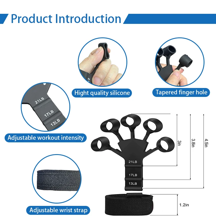 Wholesale 6.6lb 8.8lb 11lb 13lb 17lb 21lb Silicone Adjustable Gripster For Fingers Buy Device