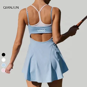 Yoga Jumpsuit  Gym Chest Pads Color Block High Bodysuit  Elasticity Quick-Dry Breathable Beautiful Back Tennis For Women