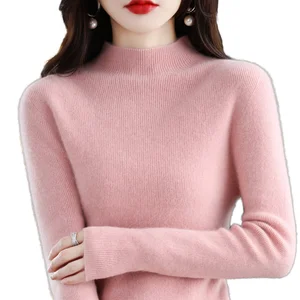 2025 New Fashion Trend Casual  Sweater Women European Crew Neck Slim Fit Pullover High Quality Wholesale Knitwear Knitted