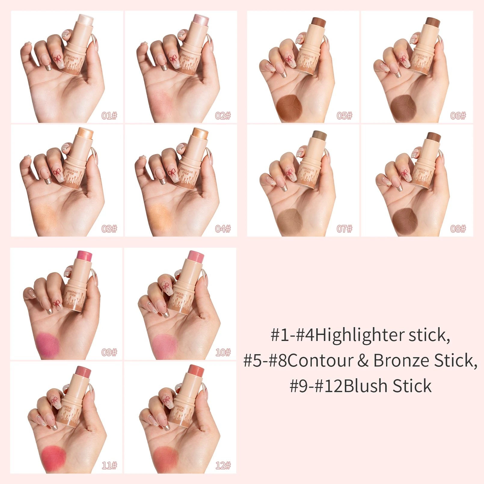 Cosmetics Rose Nude Soft Rosy Color for Your Lips and Cheeks Nude Neutral Tone Blusher Stick for Every Woman Face Makeup