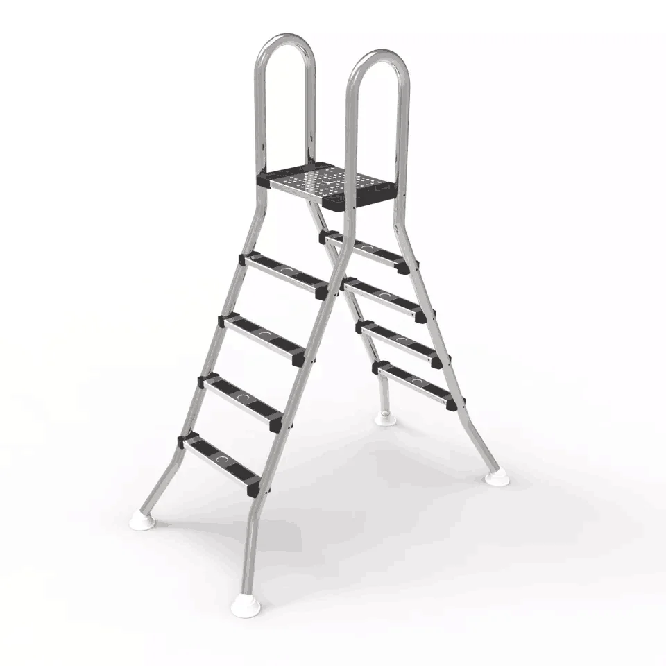 High Quality Deluxe 304 Stainless Steel Pool Ladder For Above Ground