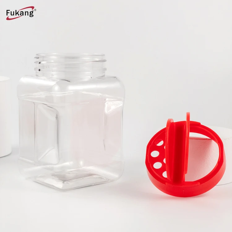 food grade square plastic spice jar Alibaba