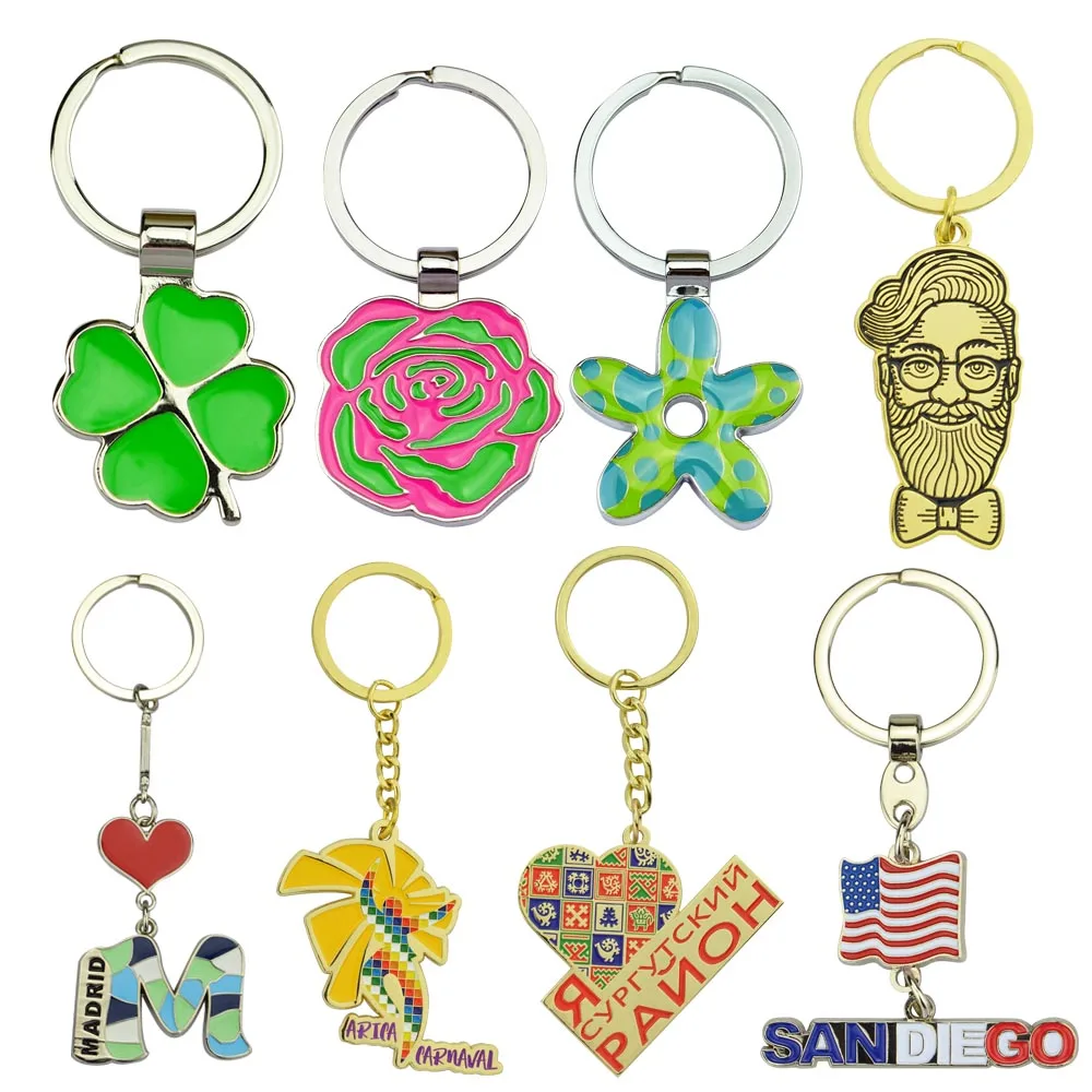 Make Your Own Logo Metal 3d Keychain Parts Wholesale Metal Souvenir 