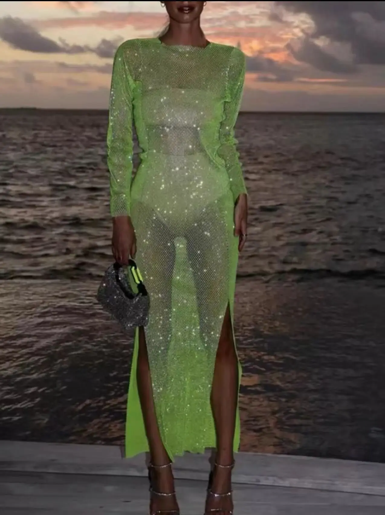 green emerald velvet dress Neon Green Play With Me 2pc Fishnet Set  Rave Wonderland