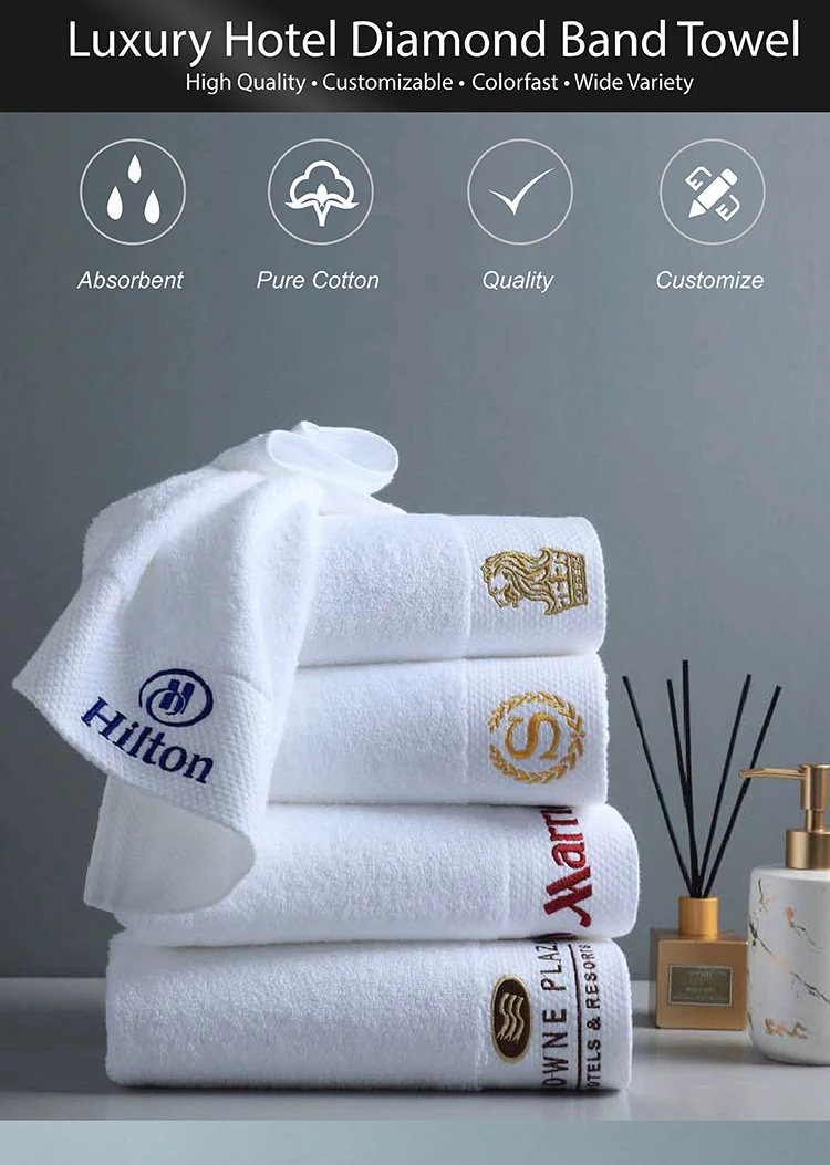 100 Cotton 600gsm Hotel Bathroom Towels Bath Hand Towel With