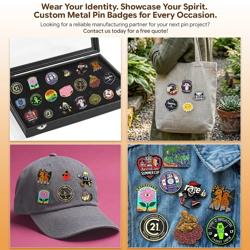 Manufacturer Custom Wholesale Modern Traditional Metal Badge Plated Soft Hard Enamel Pins Custom Color Logo Pin Anime Lapel Hat