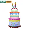 6FT Inflatable Happy Birthday Cake with 3 Candles