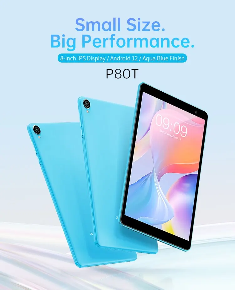 Teclast P80T Tablet PC - 8'' IPS HD Display, Quad Core Android 12