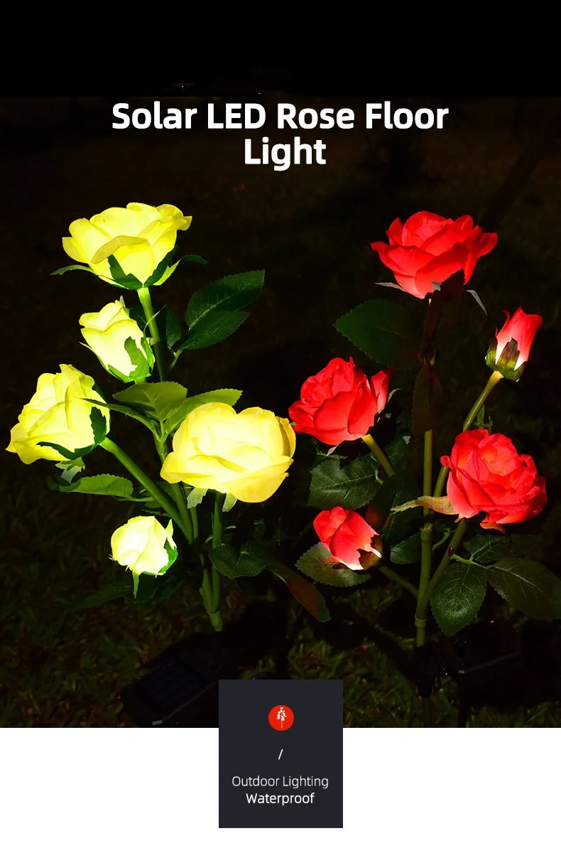 solar rose lights