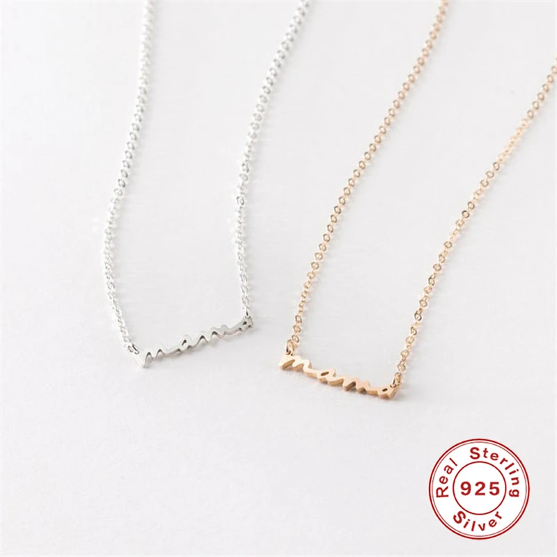 S925 Sterling Silver Necklace Simple 