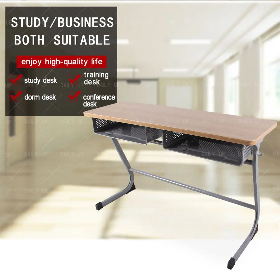 Double Study Desk For Students school furniture student desk and chair