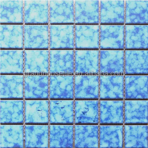 Фошань, Заводская поставка, мозаика для бассейна, ледяная трещиновая керамическая мозаика, синяя декоративная мозаика