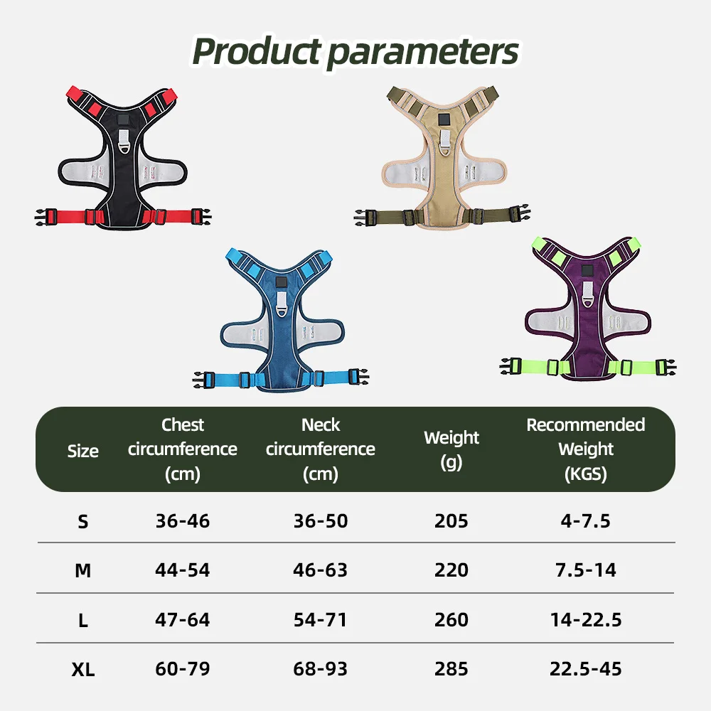 Wholesale Reflective Dog Harnesses Adjustable Breathable Sport Harness - product detail 3