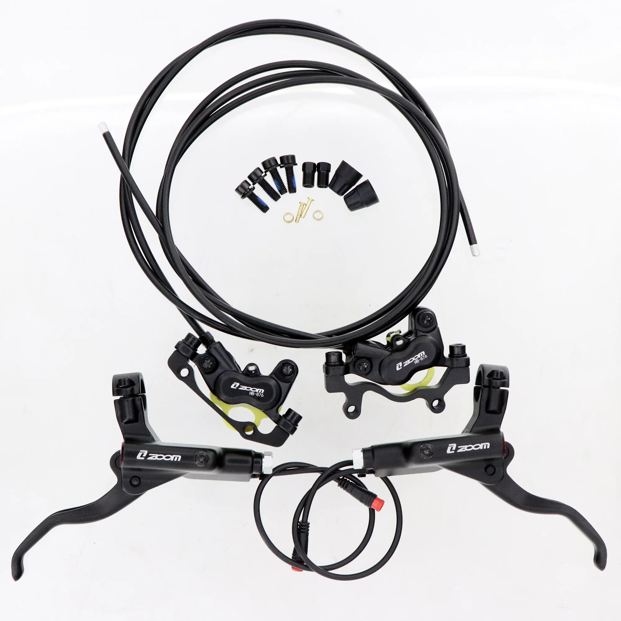 ZOOM HB-876E E-Bike 4-Piston Hydraulic Disc Brake Set