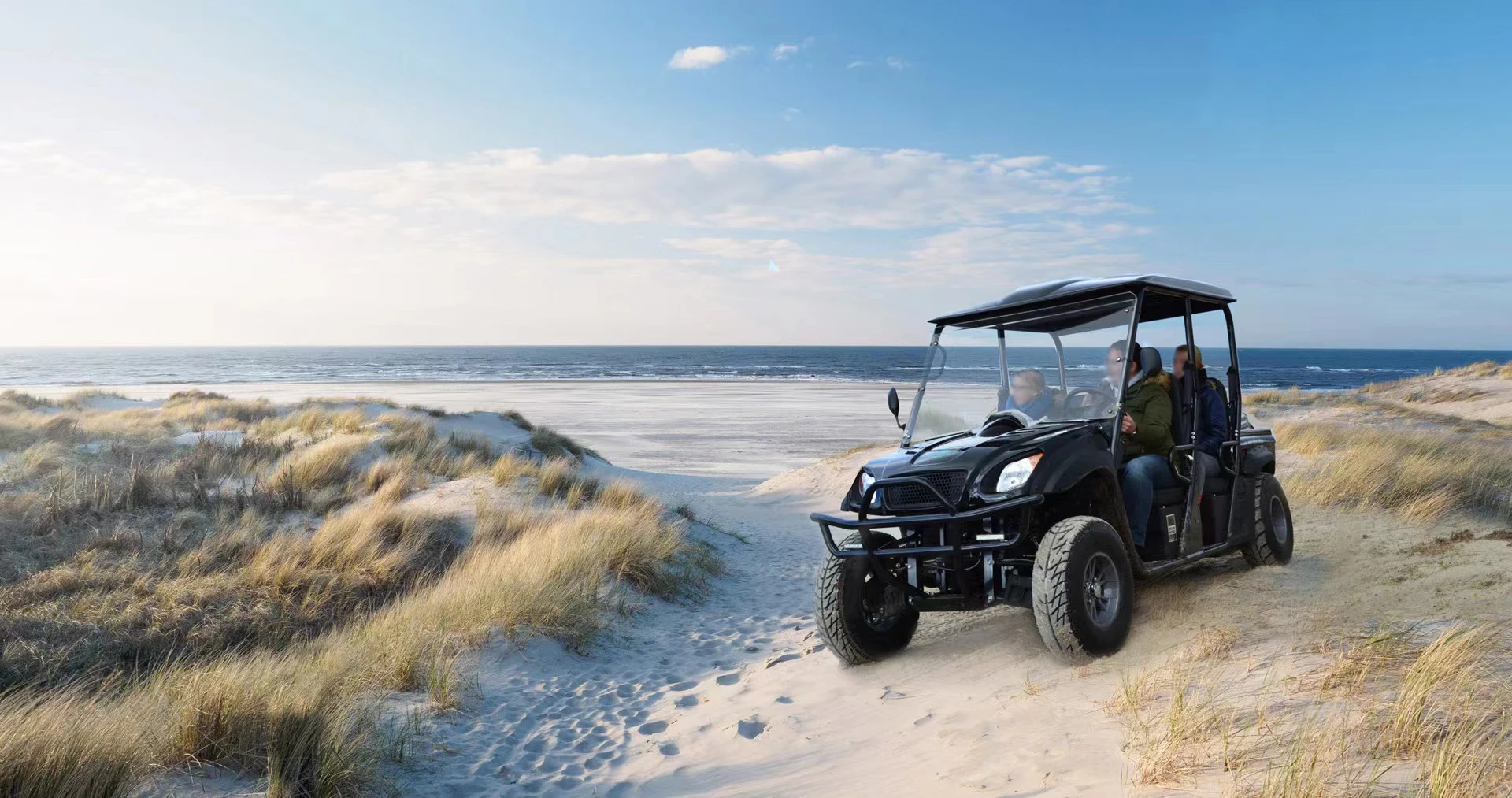 4-Seater Electric Utility Track Vehicle with Automatic Transmission ...