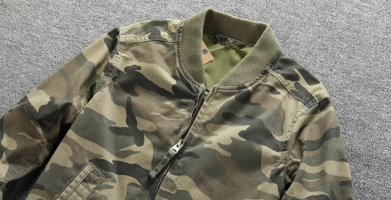 Men's Bomber Jacket Cotton Casual Camouflage Men's Casual Jacket_voghion.com