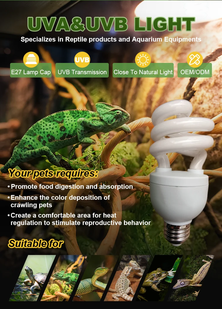 Shengxiang Uva Heating Bulb Uvb Reptile Light Bulb 10.0 Reptile Bulb ...