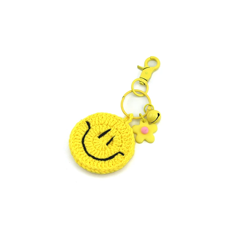 Face Key Rings Handmade Crochet smiley Face Key Rings Bags Charms Key Charms DIY Bags ...