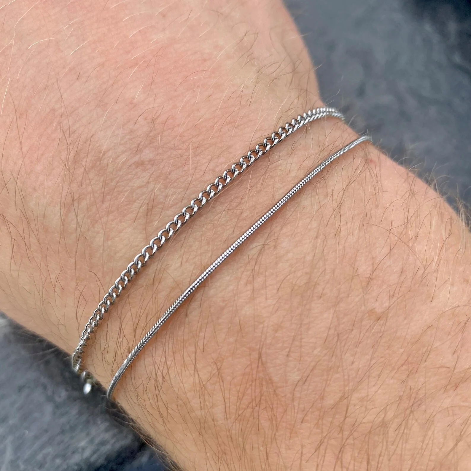 Trendy Mens Bracelet 3mm Curb Chain Thin Figaro Cuban Rope Bracelet Mens  Jewelry Gold Silver Bracelet Chains for Man Gift