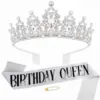 Silver ribbon crown two-piece set