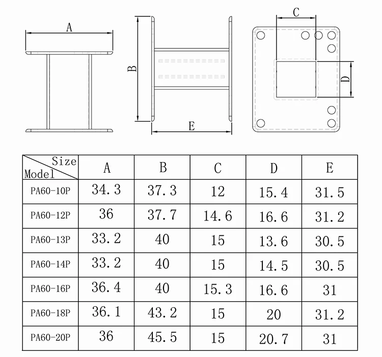 Plastic 60 series  flat coil skeleton transformer for Shaded Pole Motor motor accessories factory