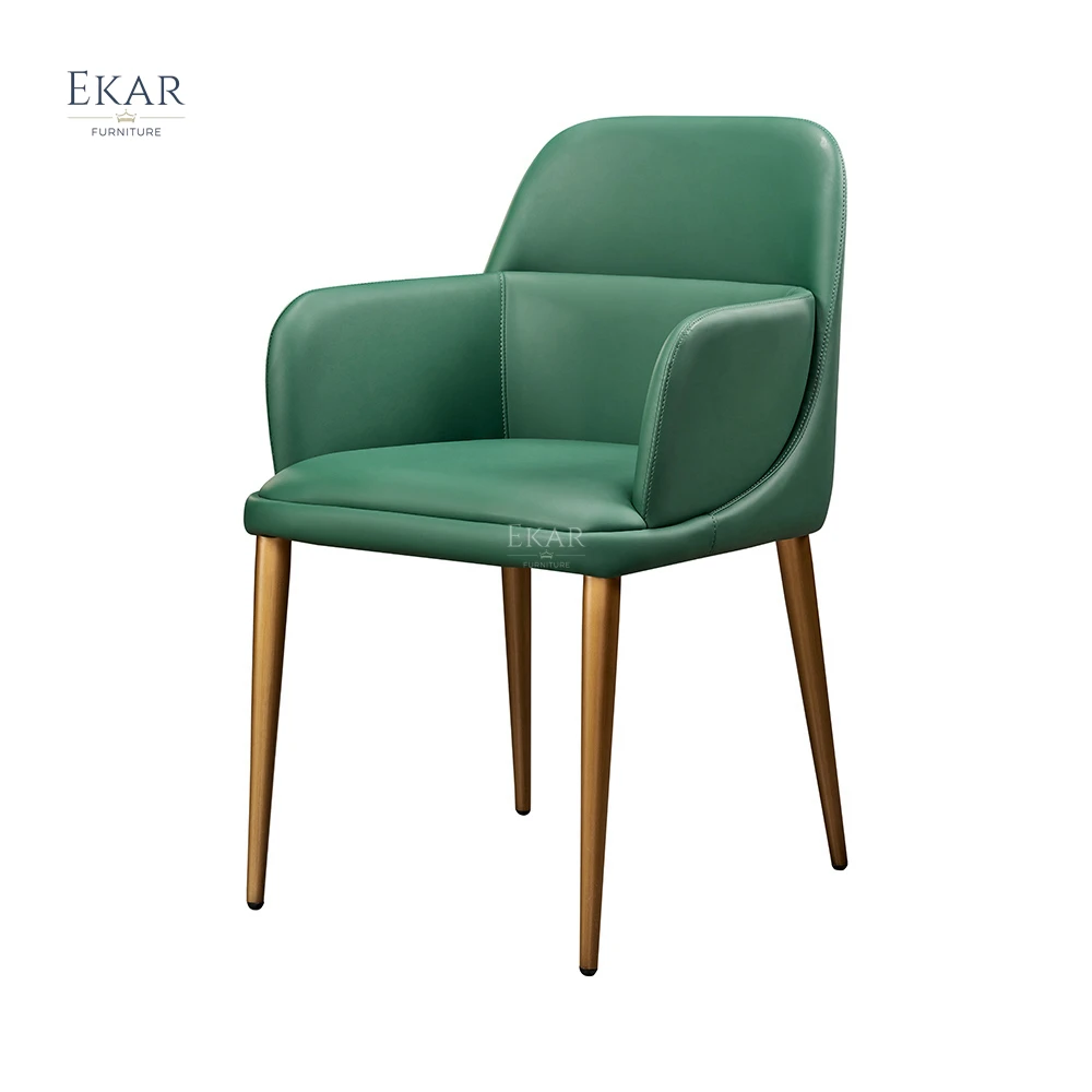 EKAR FURNITURE European high-end backrest chair elegant leather modern dining chair