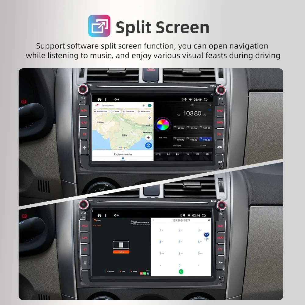 Orginal Gps Navigation System Touch Screen 2din Android Video Car Radio for Vw Tiguan Passat B5 Beetle Caddy Scirocco