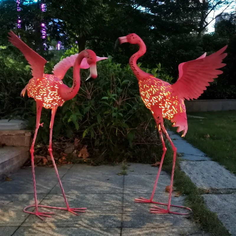 ソーラー点灯ピンクフラミンゴ屋外金属Garden Ornaments| Alibaba.com