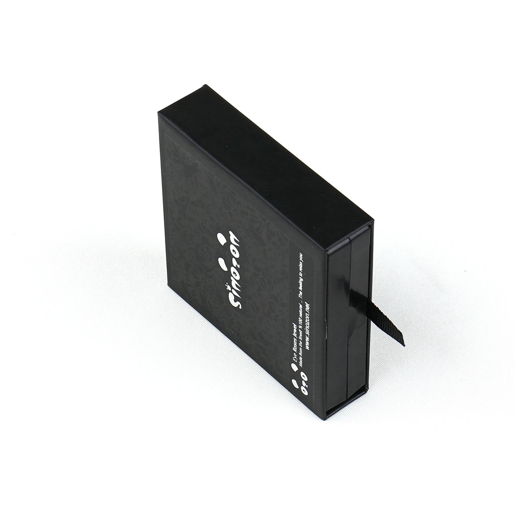 Custom Black Drawer Box with Foldable Transparent Inlay High Quality Ribbon Logo Customized Eco Friendly details