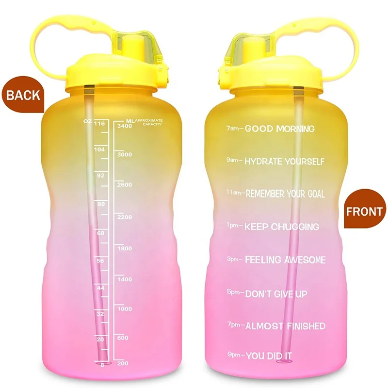 Simple Modern Half Gallon 64 oz Water Bottle with Push Button Silicone  Straw Lid & Motivational Measurement Marker, Large Reusable Tritan Plastic  Water Jug, Summit Collection