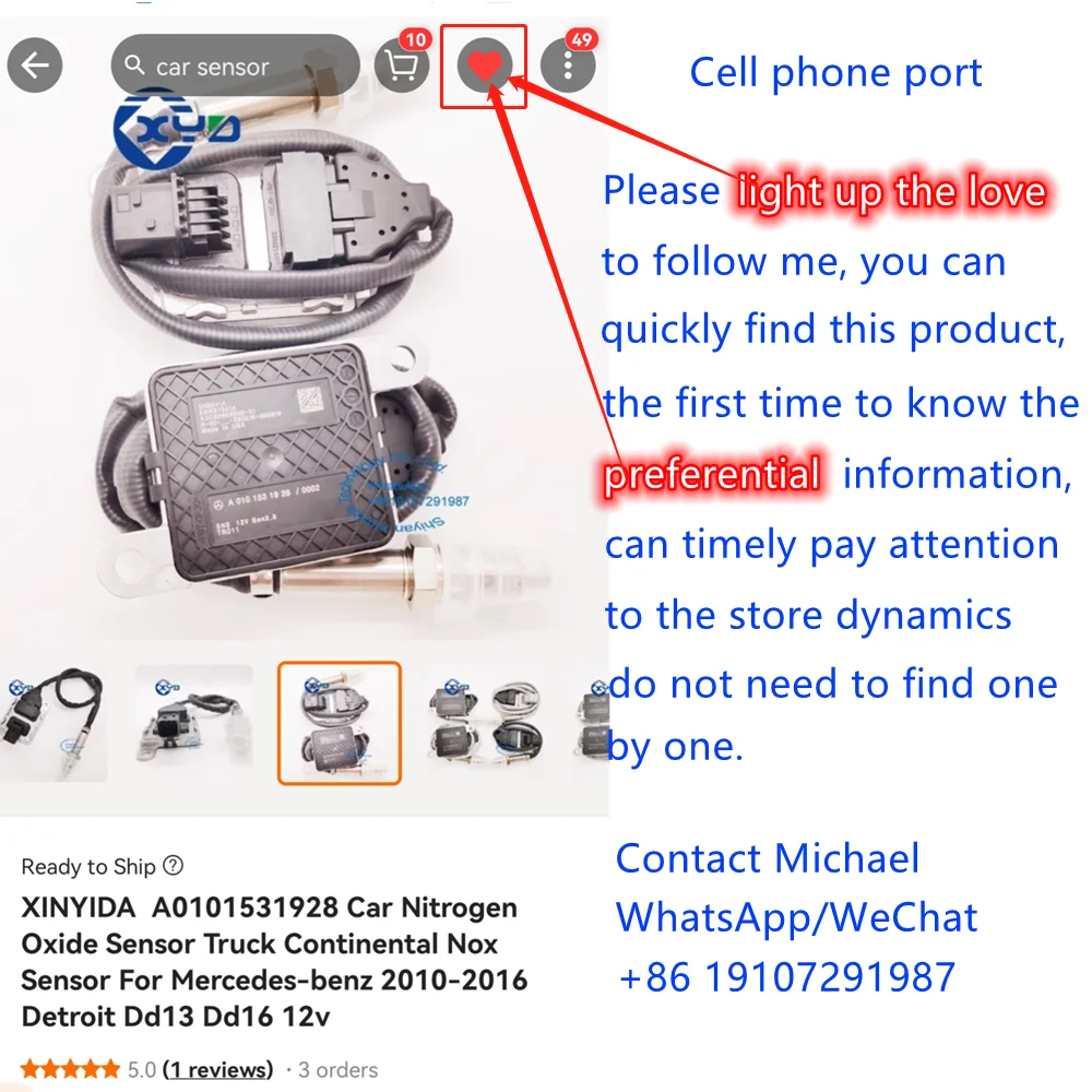 XINYIDA 21636088 5WK96643D Nox Sensor 5WK9 6643D for Volvo