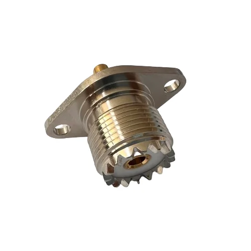 공장 공급 UHF-KF 마름모형 커넥터, 2구멍 여성용 UHF 플랜지 RF 커넥터