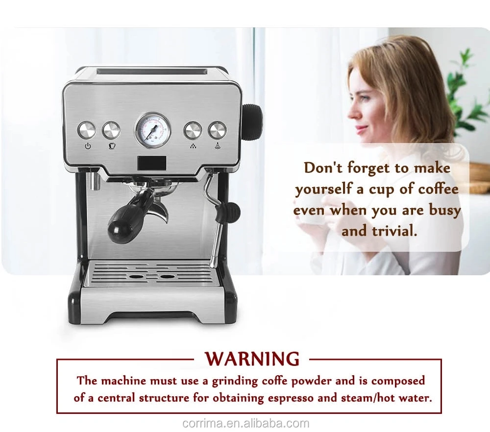 Semi Automatic Corrima Coffee Machine 15bar  for Espresso Cappuccino Milk Bubble Latte