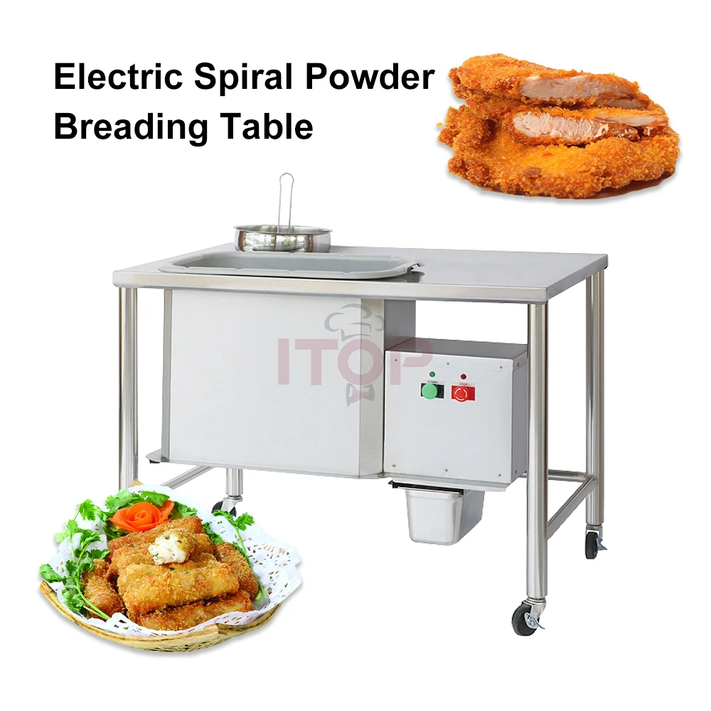 Chicken Breading Table Powder Machine Catering Equipment Breading Stainless Steel Chicken Wrapping Powder Table