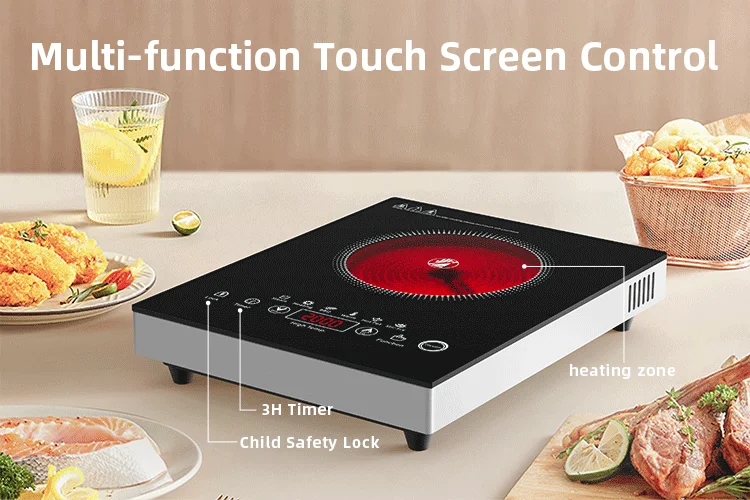 U.S.A UK Hot Sale Electric Infrared Cooktop Single burner for Home Hotel Ceramic Stove CB CE Certificate Infrared Cooker