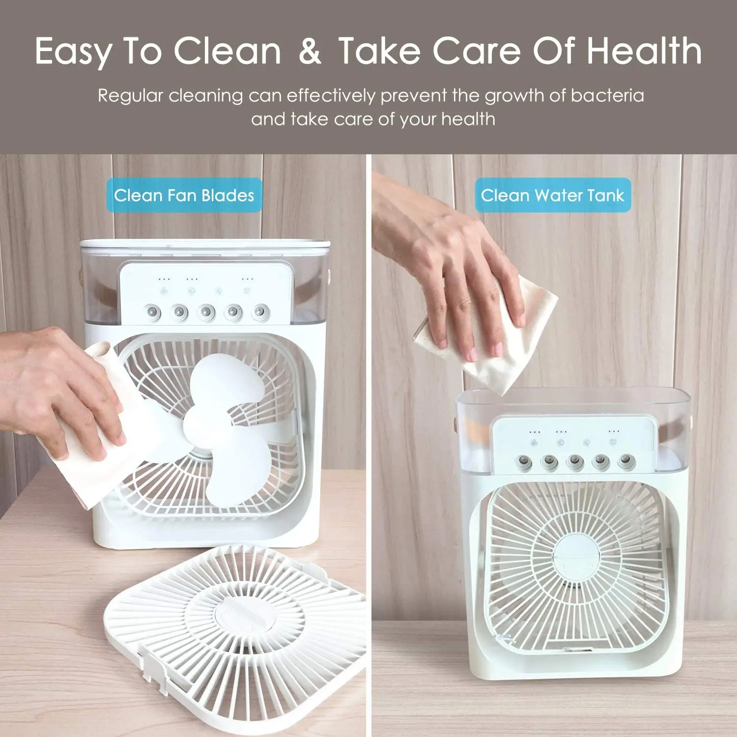 Portable Desktop Cooling Fan With 3 Speed Settings For Home_voghion.com