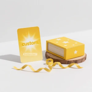 Reusable Personalized Pattern Custom Stars Question Card Design Cardboard Postpartum Affirmation Cards With Logo