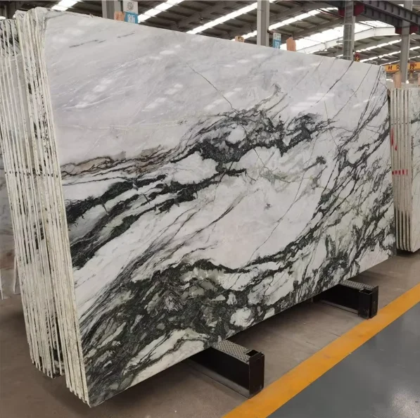 product orchid jade white marble green veins slab villa interior home wall floring design-1