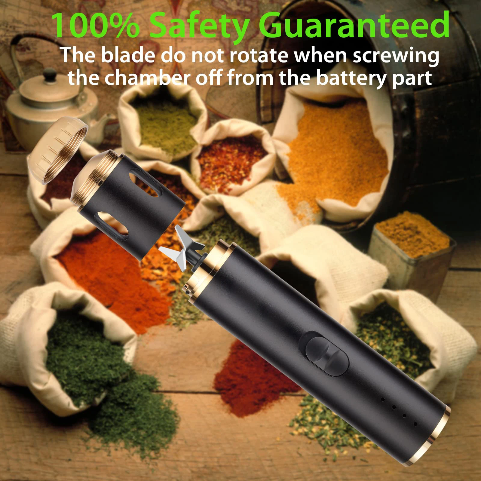 Wholesale Portable Cordless Mini Rechargeable Automatic Electric Herb