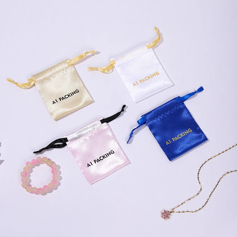 product a1 jewelry bundle pocket cosmetics wig bag ring packaging drawstring paper bag jewelry pouch custom logo custom size  shape-7