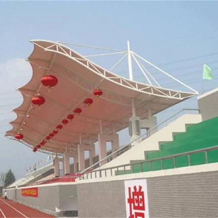 Waterproof Shade PVDF Tensile Membrane Structure Fabric Roof for Stadium Stands