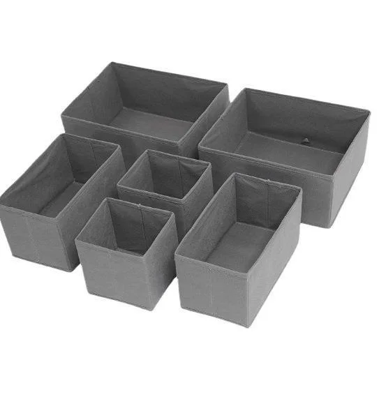 Explosive Lidless Split Compartment Nonwoven Underwear Storage Box