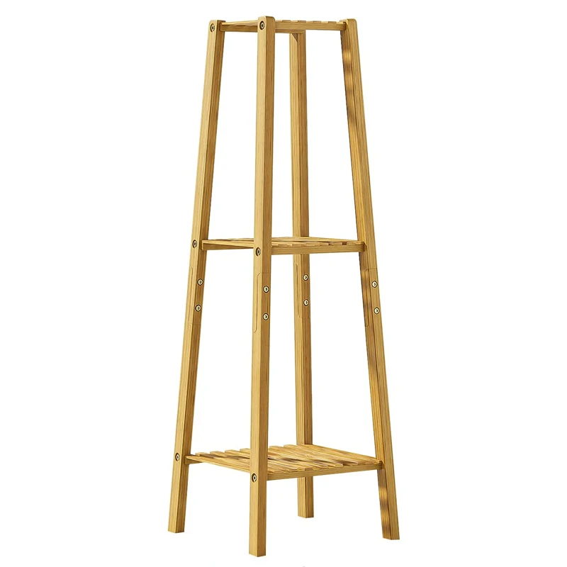 3 Tier Tall Plant Stand,Ladder Plant Shelf Rack Bamboo Corner Plant