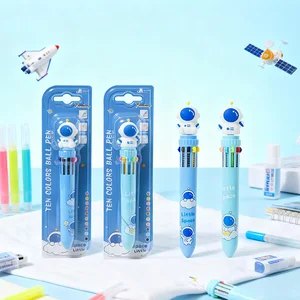 10-Color Pen Cartoon Astronaut Series - Non-Toxic, Smooth Writing, Perfect for Kids School, Art & Daily Notes, Hot Sale