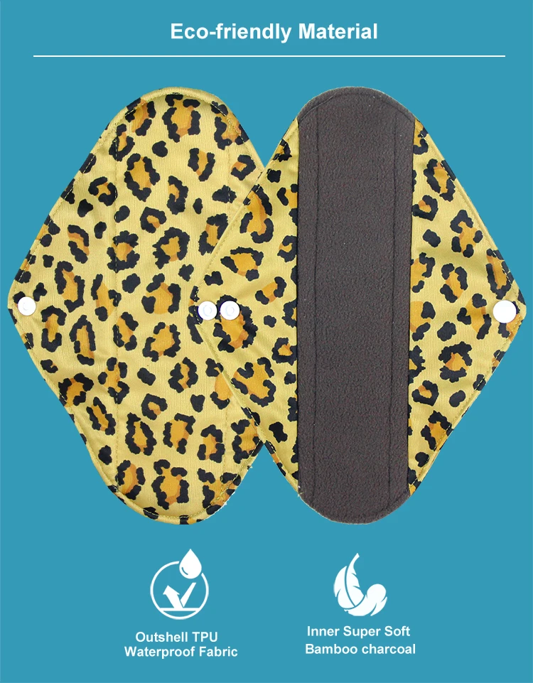 Eco Friendly Reusable Washable Sanitary Napkins Menstrual Cloth Pads