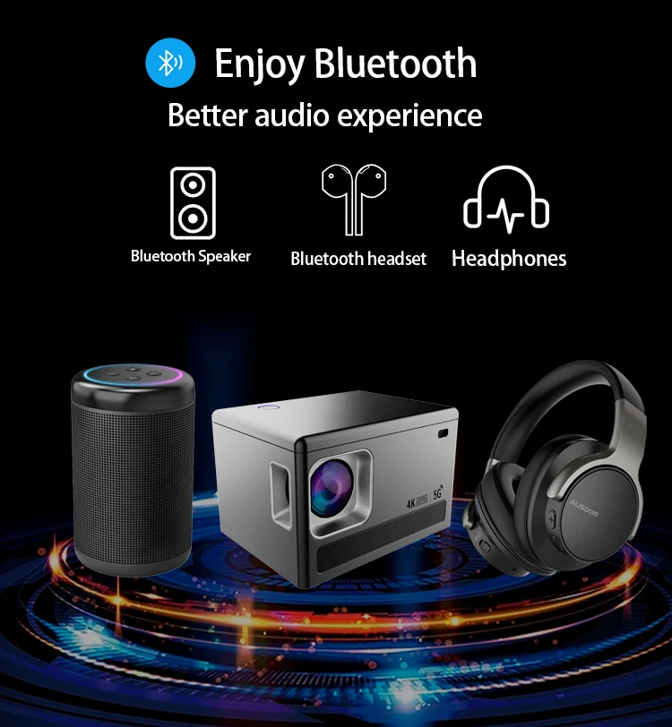 New Oem Custom 4K Smart Projector Quad Core Intelligent X6 Android 9 WIFI LED 2K Video Full HD 1080P Mini Home Theater Projector
