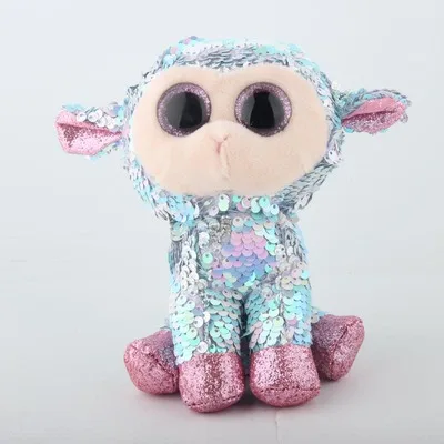 Xux Plush Cute Sequin Unicorn Owl Horse Rabbit Big Eyes Sequin Animal ...