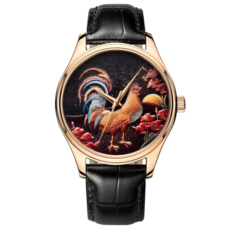 OEM Custom Logo Design Luxury Classic Automatic Zodiac Watches Stainless Steel Watch Animal Dial Mechanical Men's Watch